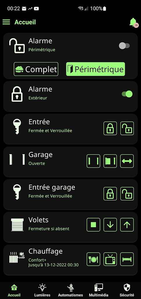 L appli mobile perd des mises à jour de valeur d info Communication