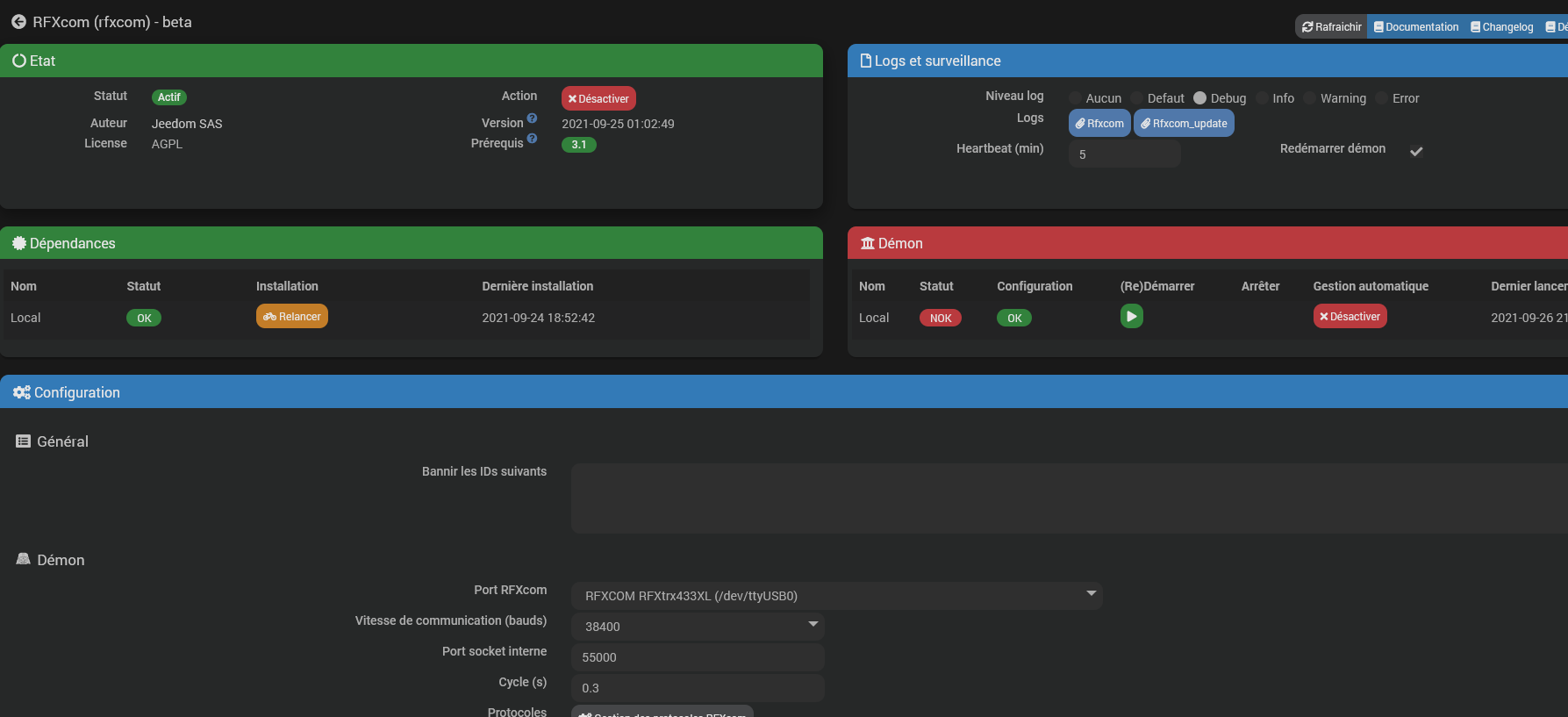 Rfxcom Homecontrol Protocole Domotique Communaut Jeedom