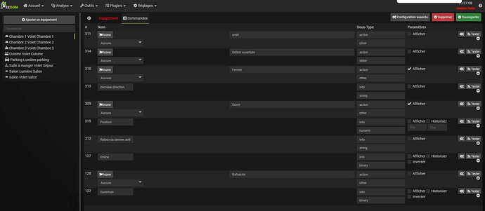 commandes