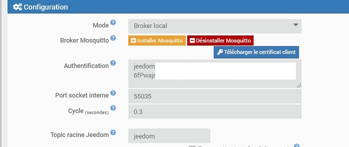 Config MQTT manager ancien