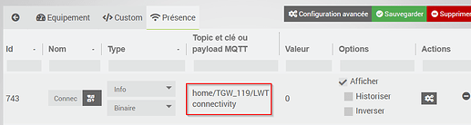 parametres antenne dans mqtt blescanner