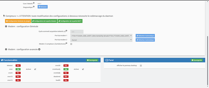 Configuration modem