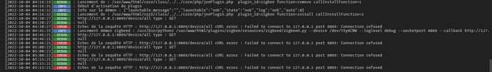 Log plugin zigbee