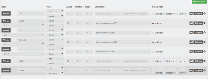 Commandes