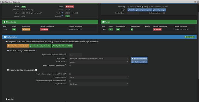 Teleinfo conf plugin