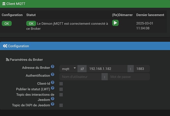 config jeedom jmqtt