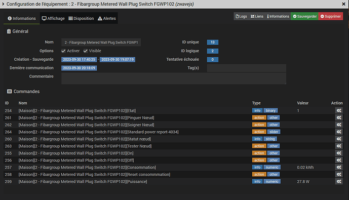 informations plugin fibaro