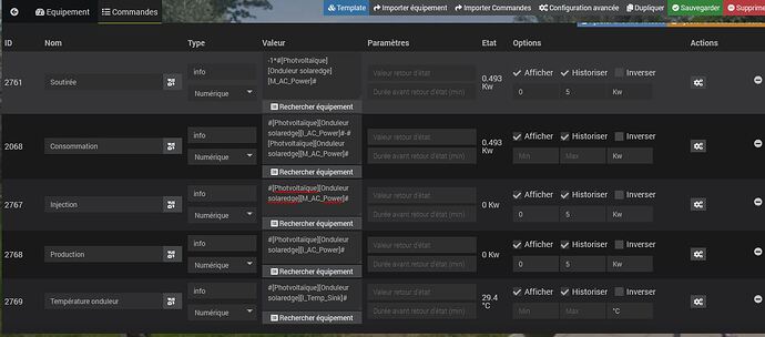 Commandes virtuelles