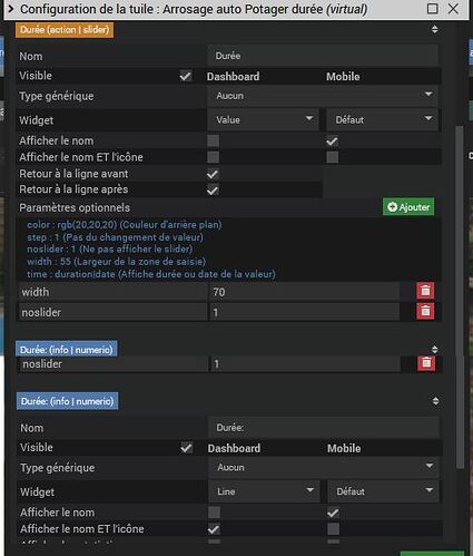 Config cde durée