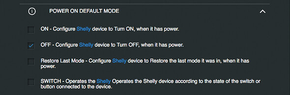 011 Shelly On power Turn Off