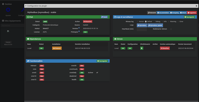 Configuration MyModbus
