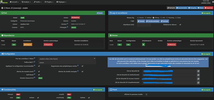 Capture d'écran plugin en stable