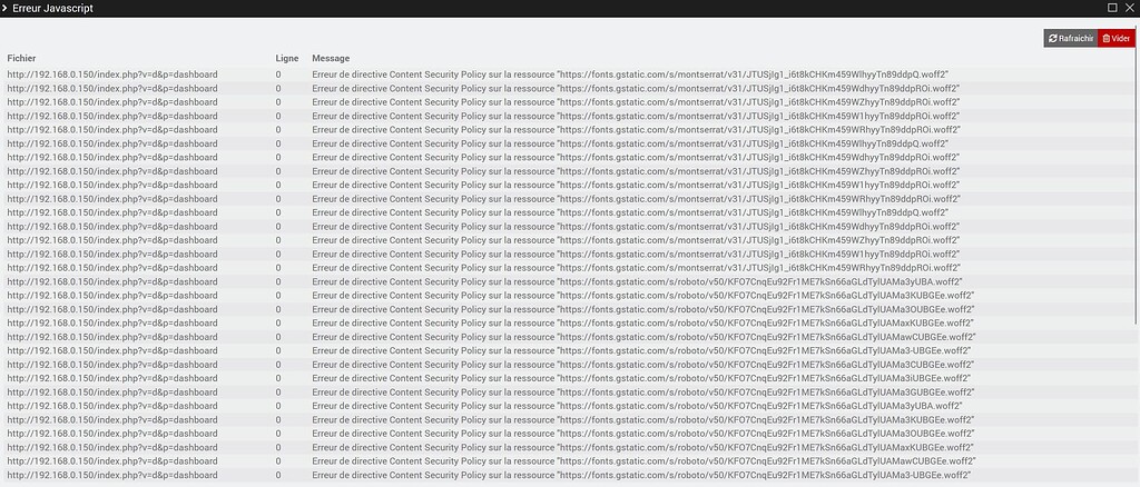 Erreur de directive Content Security Policy sur la ressource "https ...