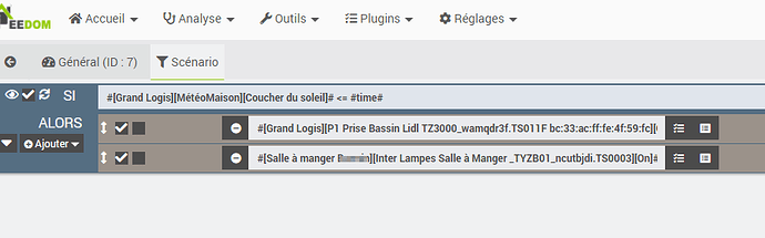 Scénario_Allumage soir - Jeedom