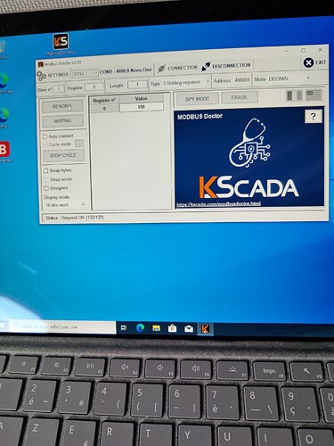 Copie écran Modbus doctor