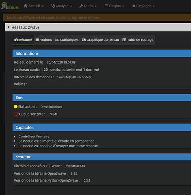Jeedom erreur Zwave