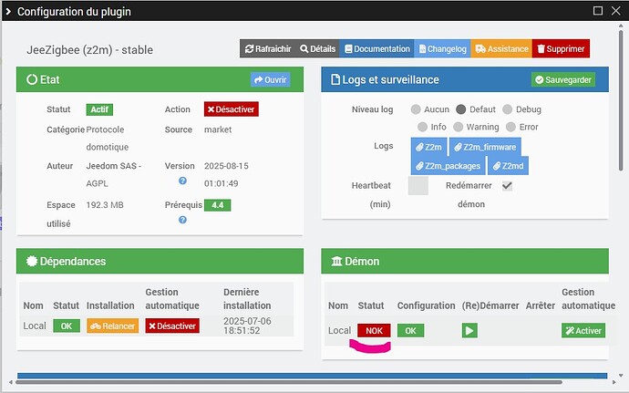config plugin Z2m annotée