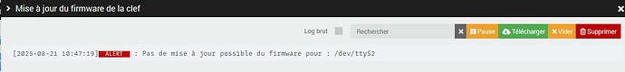 MQTT message mise à jour du firmware