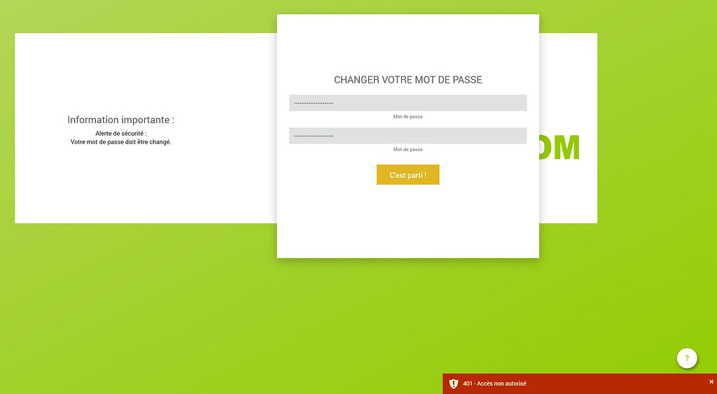 Changement mot de passe admin accès non autorisé Utilisation du core de Jeedom Communauté