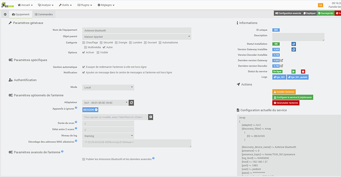 Ecran antenne Theengs