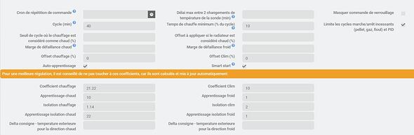 Paramètres avancés
