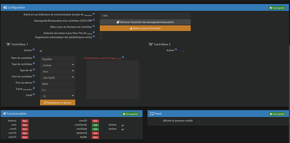 Config Plugin Zigbee pour RaspBee