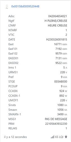 commande Zlinky interface Z2m