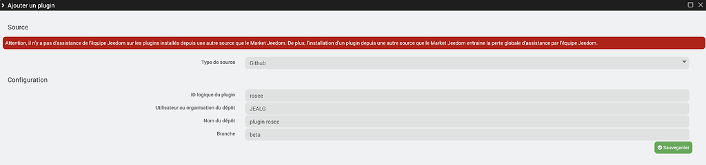 Core V4:4 (alpha) : Impossible d'installer un plugin depuis source ...