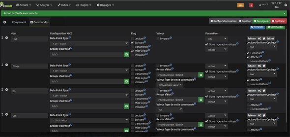Parametrage inter applique 1 Jeedom