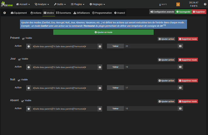config modes