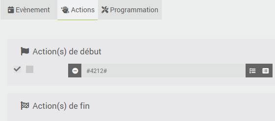 remplacement commande suite à relance plugin agenda