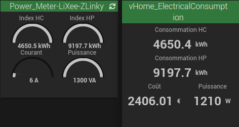 LiXee-ZLinky + Energie Plugin_Screenshot