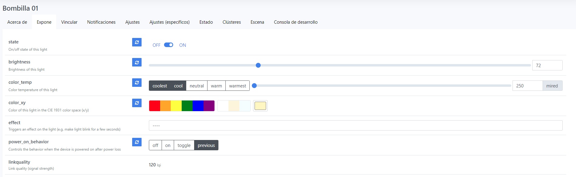 Pas de contrôle de la couleur des ampoules Ikea Protocole domotique