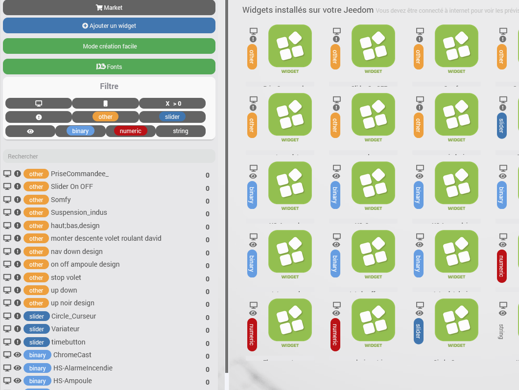 AIDE pour widget en V4 action - Widgets - Communauté Jeedom