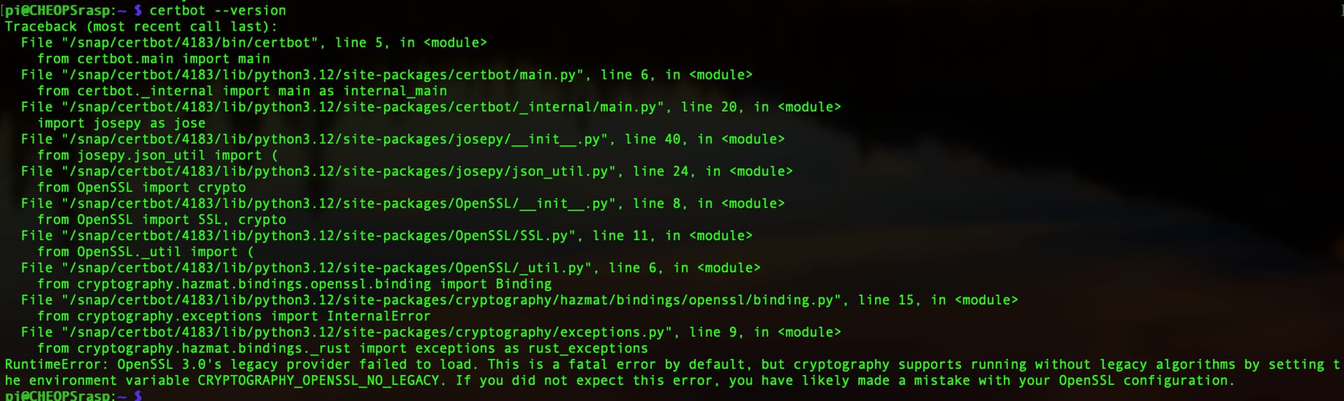 Erreur OpenSSL lors du renouvellement de mon certificat HTTPS - Page 2 -  Discussions Générales - Communauté Jeedom