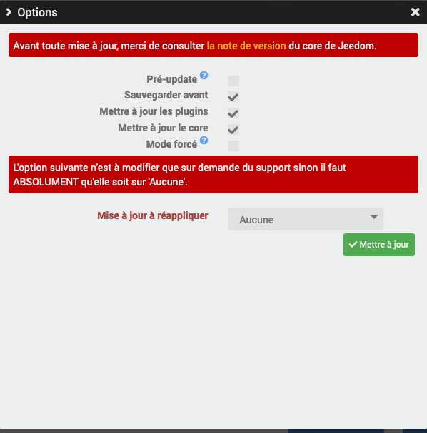 NOTES DE MISE JOUR visual data 5