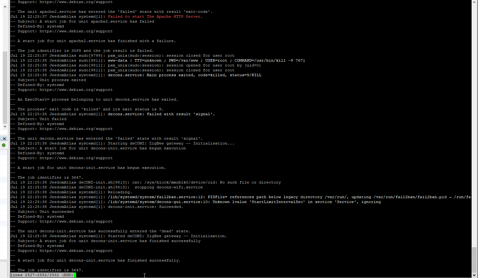 Failed to start The Apache HTTP Server - Utilisation du core de Jeedom ...