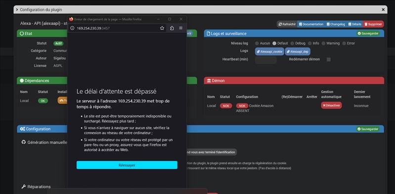 Alexa api- problème génération cookie amazon - Communication ...