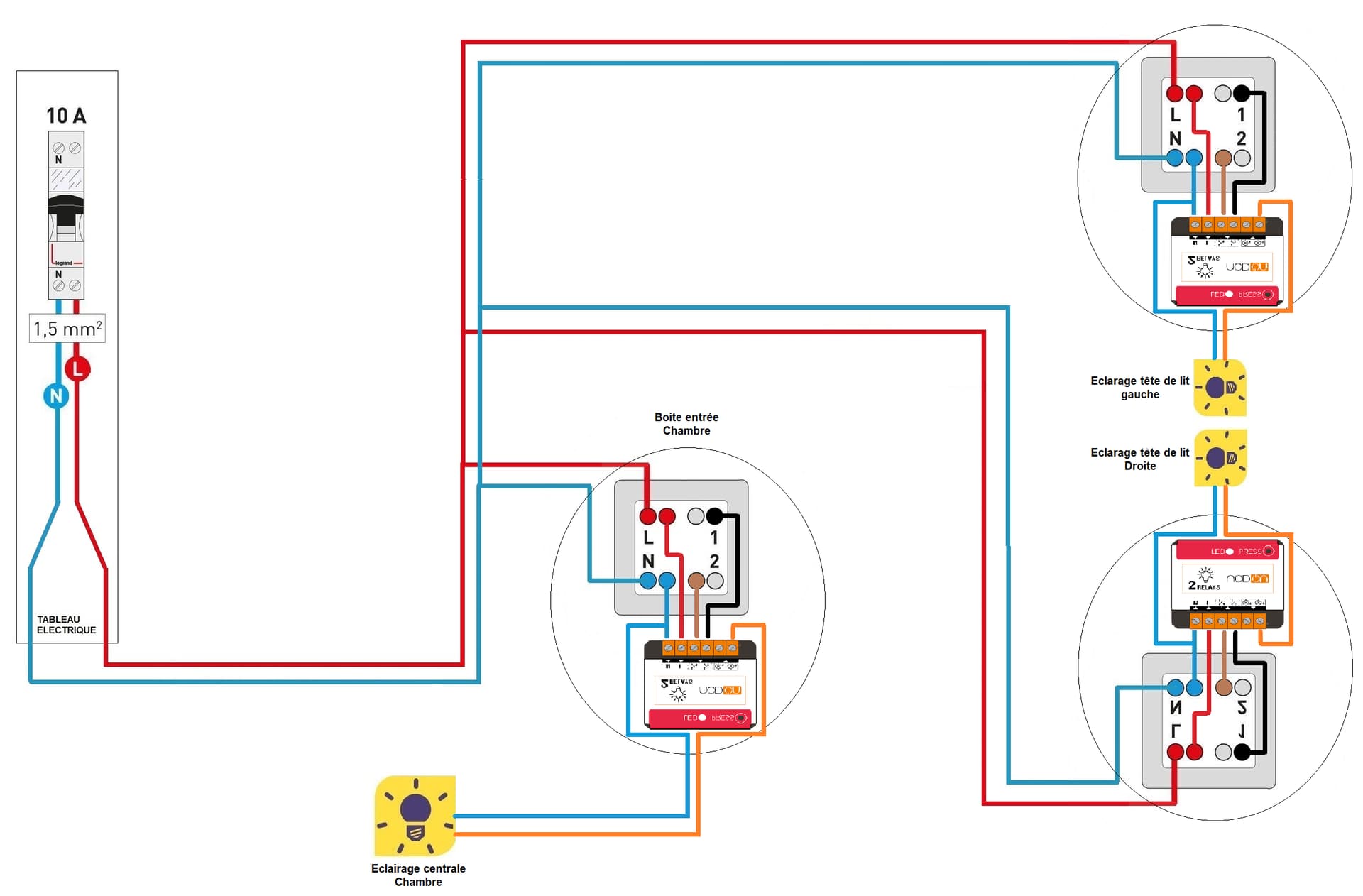 Domotiser va et vient sans neutre - Objets connectés - Communauté Jeedom