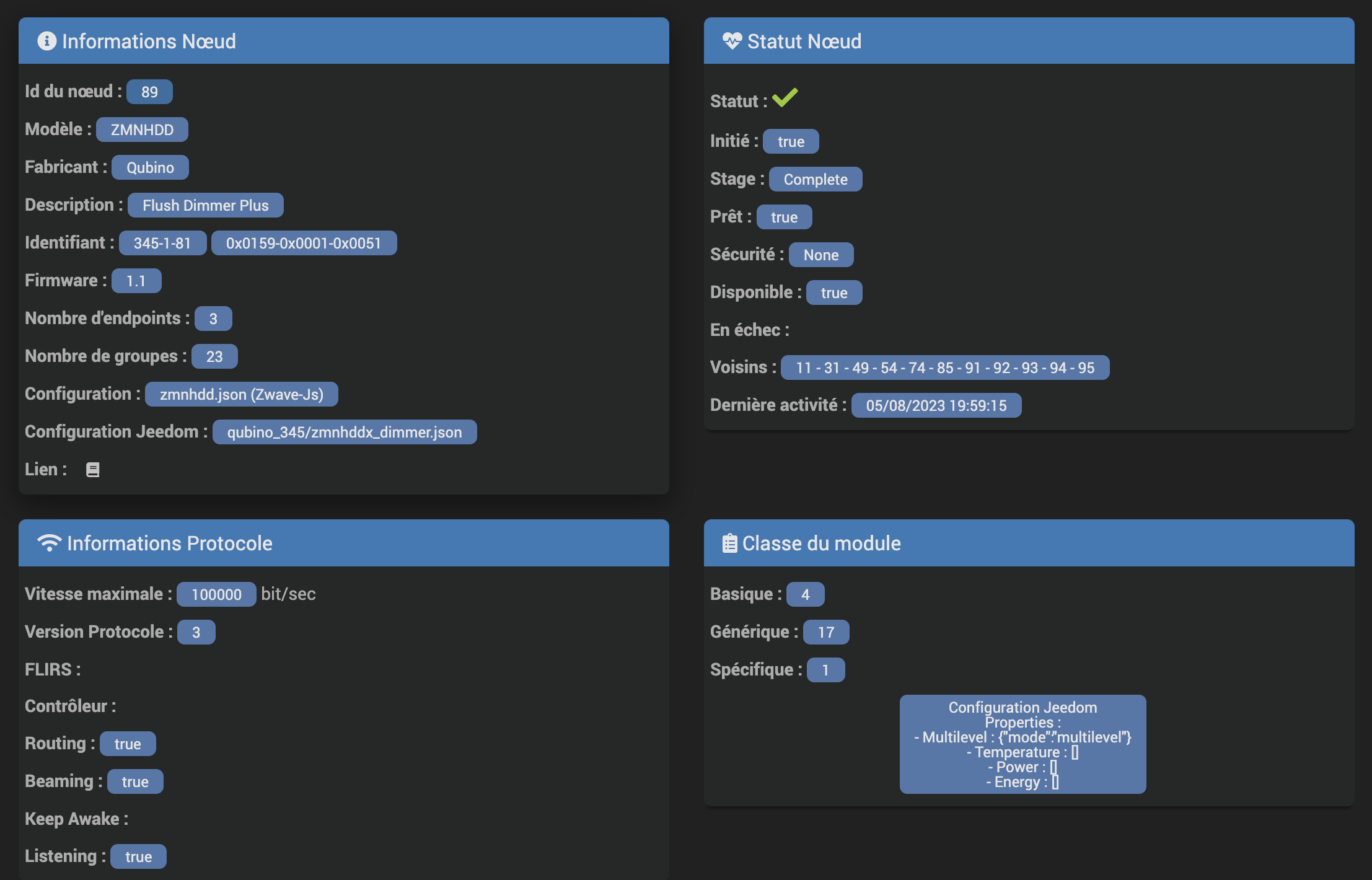 Le plugin MODE dans Jeedom – EcoSensors