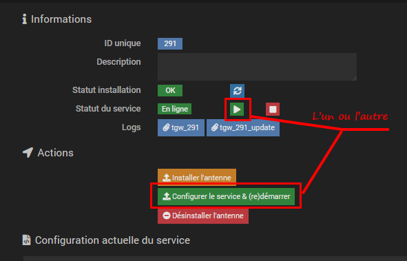 bouton re démarrer