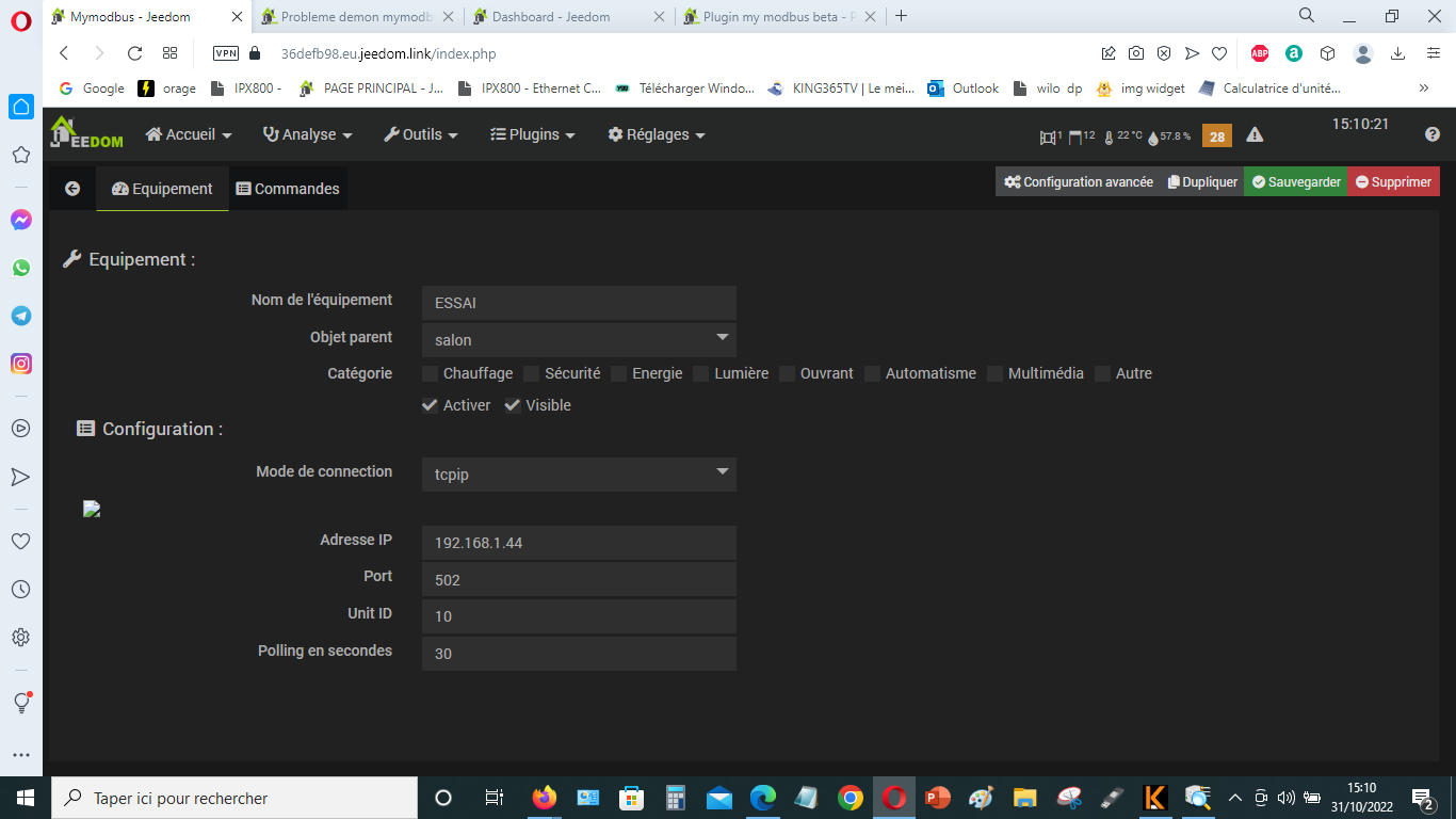 Plugin my modbus beta - Protocole domotique - Communauté Jeedom
