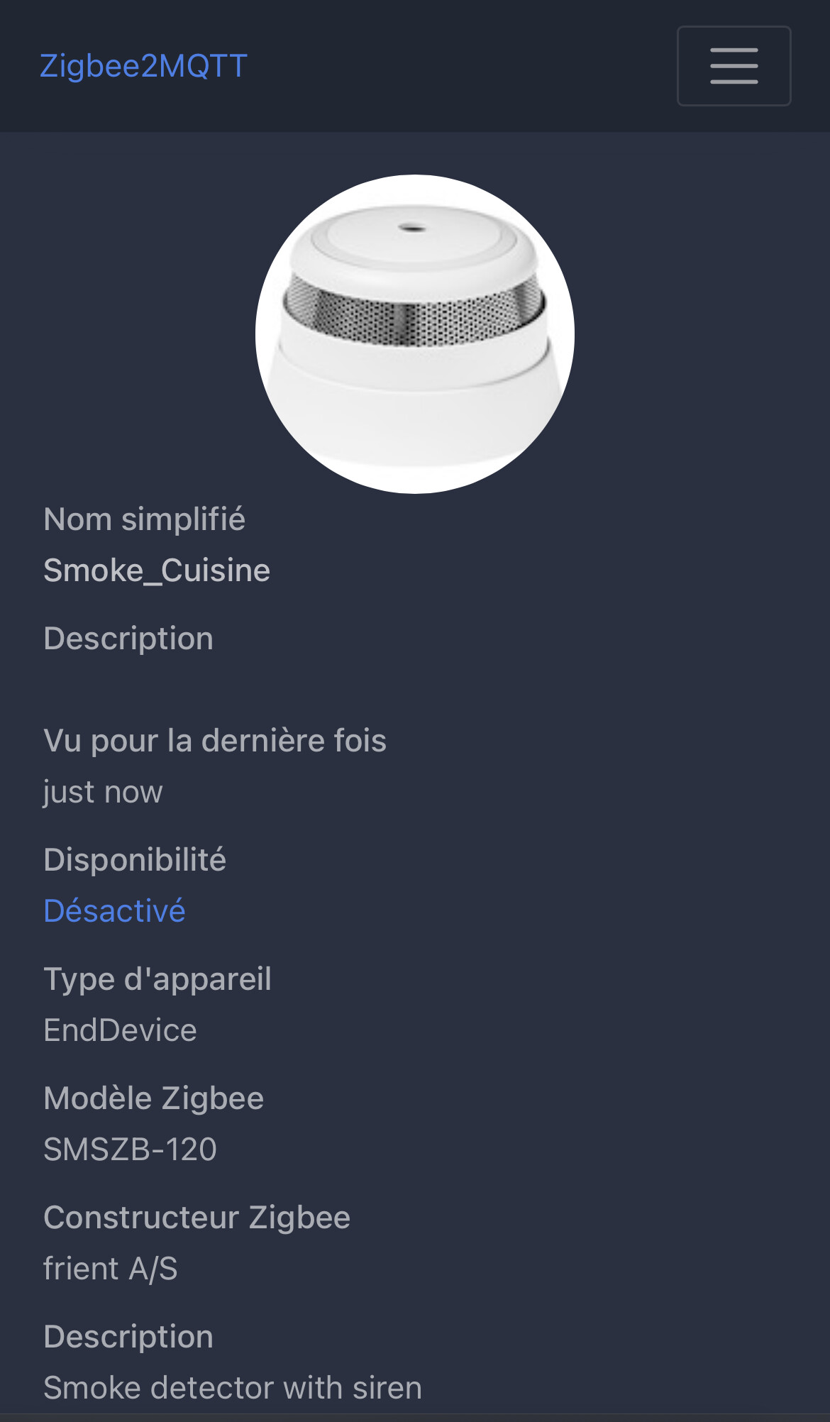 Détecteur de fumée intelligent Zigbee 3.0 - Frient - www.domotique